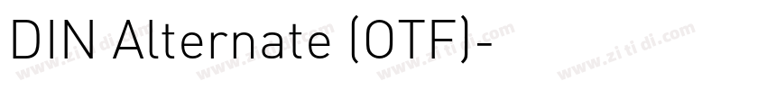 DIN Alternate (OTF)字体转换